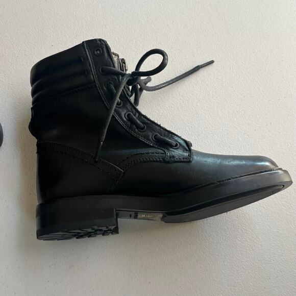 Belstaff Boots Women's Size 6.5 37 Pettra Boot In Black Leather Combat - Picture 7 of 16